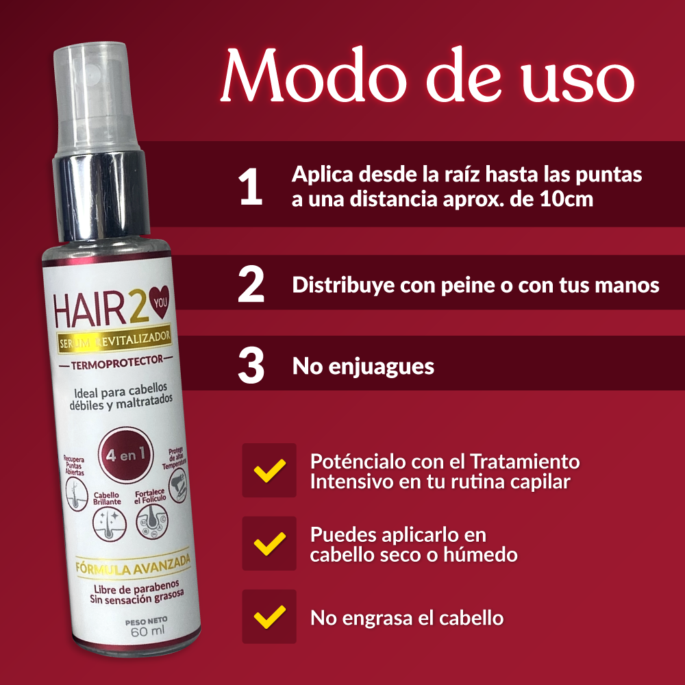 Shampoo Anti-Caida + Tratamiento Nutritivo + Serum termoprotector