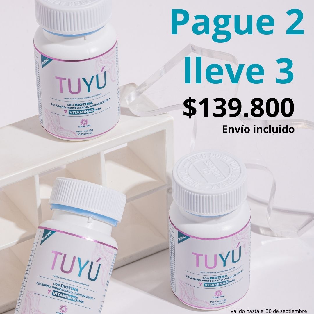 Pague 2, Lleve 3 Vitaminas Tuyú - Detiene la caída del cabello