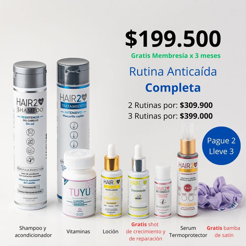 Rutina capilar Anticaída Completa - Paga 2 y Lleva 3