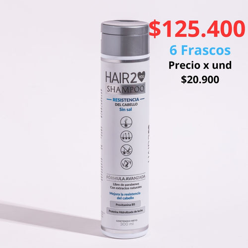 6 Shampoo Resistencia - Paquete mayorista x 6 unds