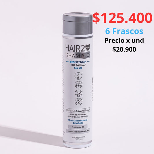 6 Shampoo Resistencia - Paquete mayorista x 6 unds