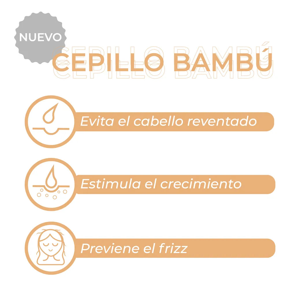 Cepillo de bambú ecológico - Cuidado del cabello