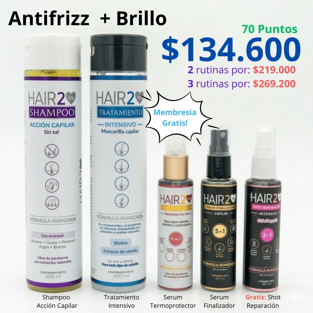 Rutina Capilar: Antifrizz + Brillo