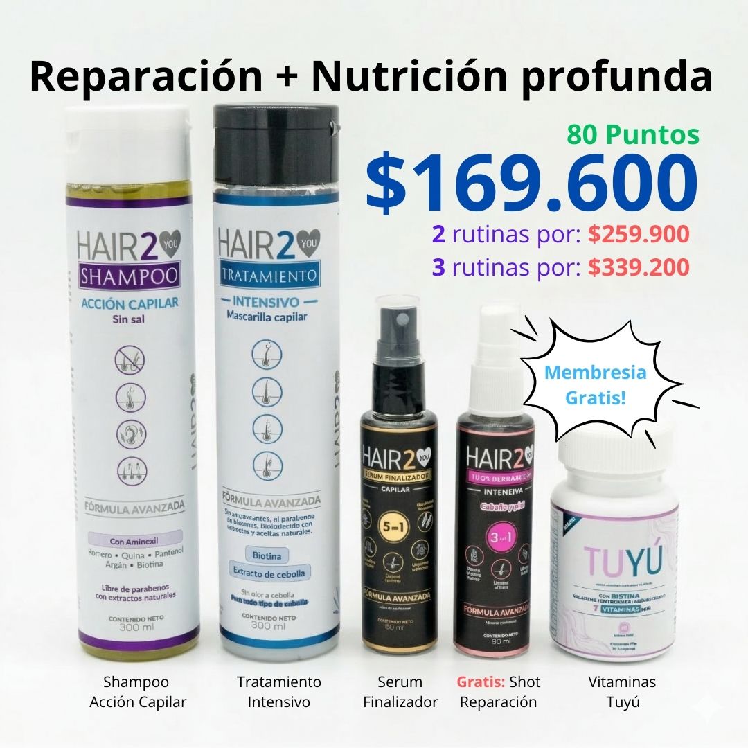 Rutina Capilar: Reparación + Nutrición profunda