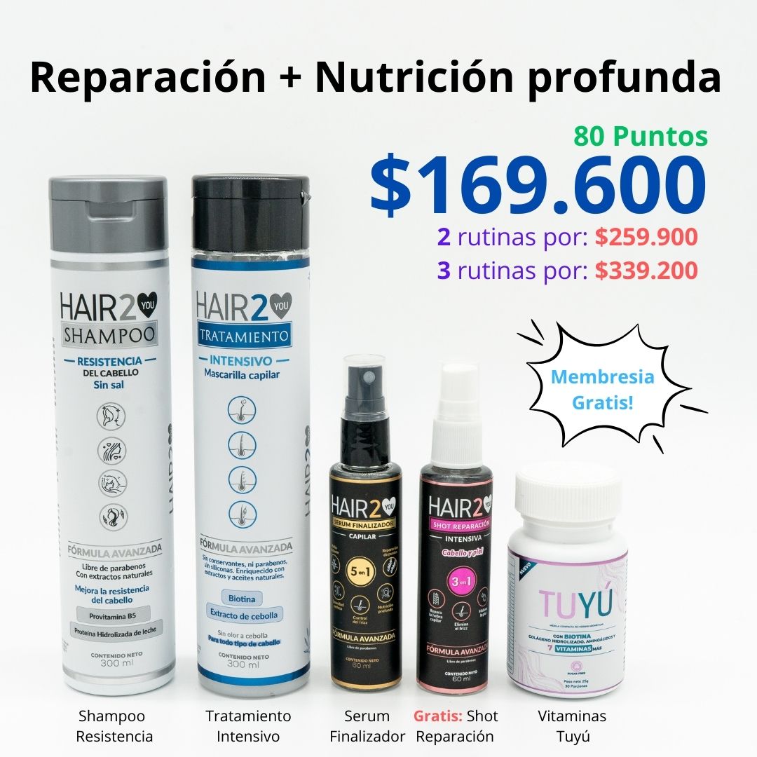 Rutina Capilar: Reparación + Nutrición profunda