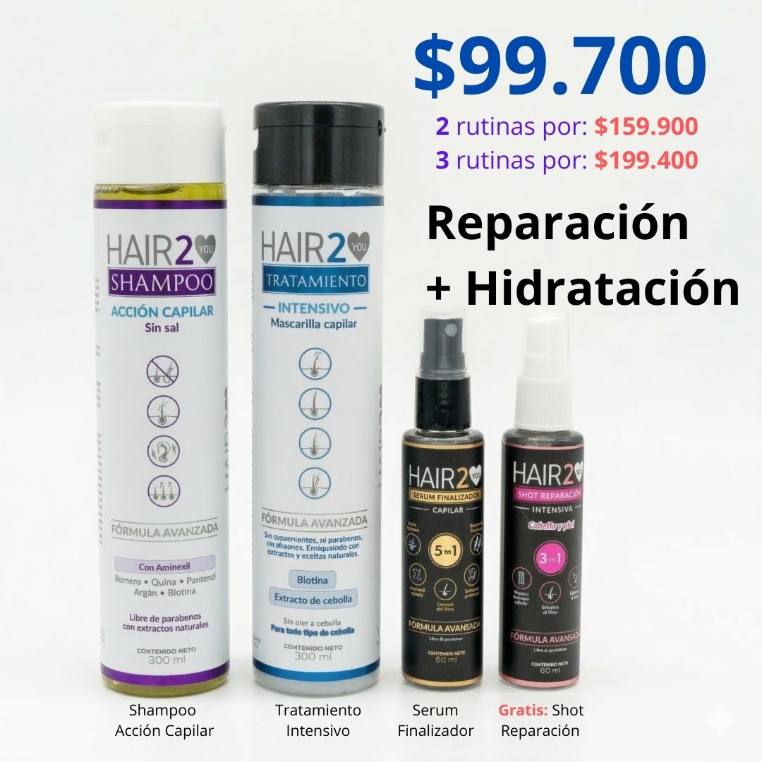 Rutina Capilar: Reparación + Hidratación