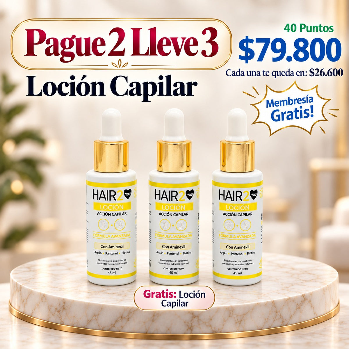 Paga 2, Lleva 3 – Loción Capilar