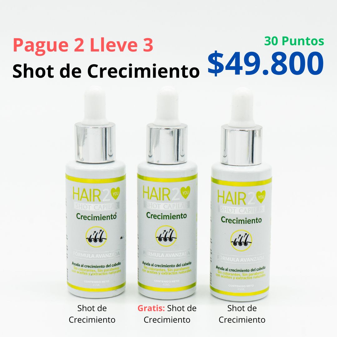 Paga 2, Lleva 3 – Shots de Crecimiento