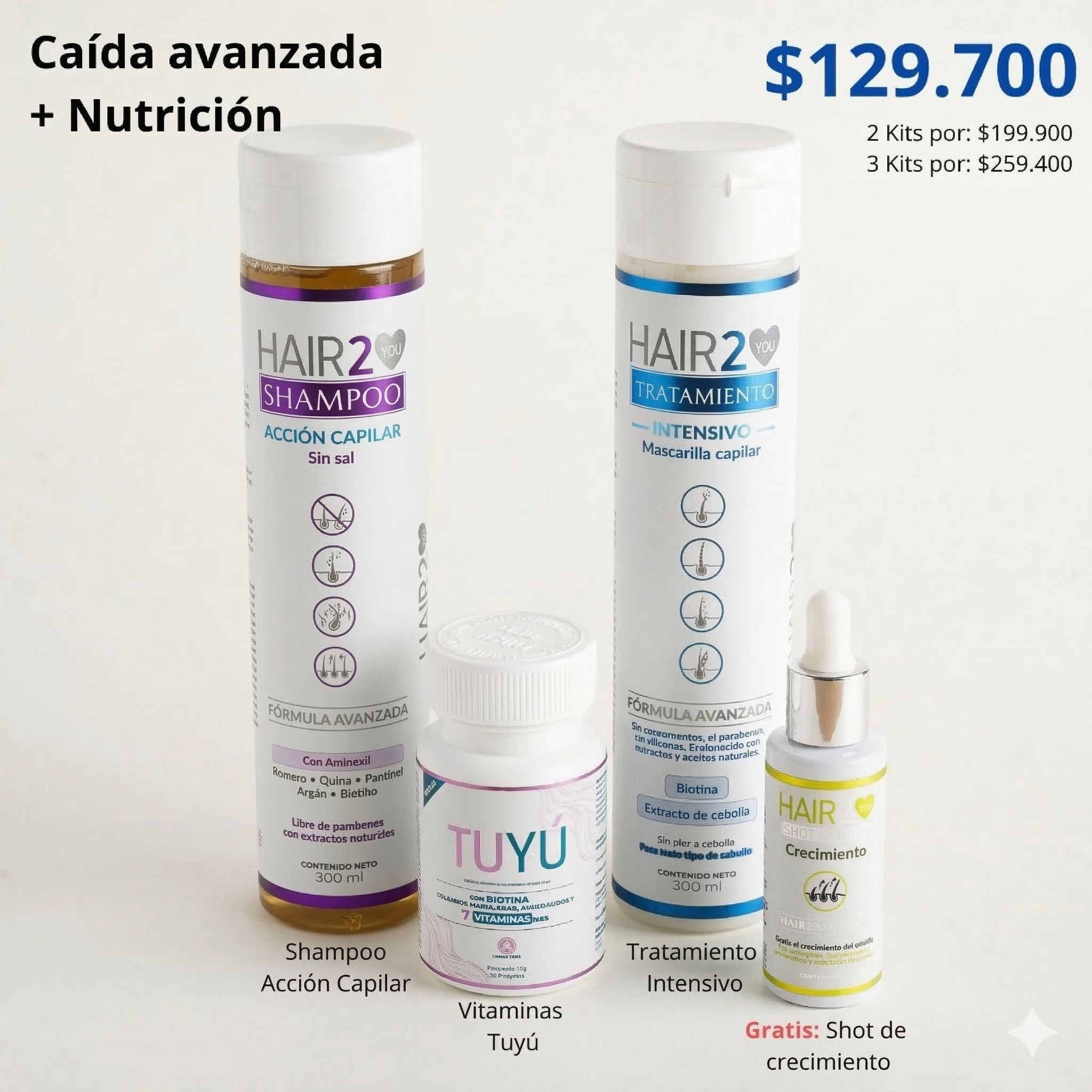 Rutina Capilar: Caída avanzada + Nutrición