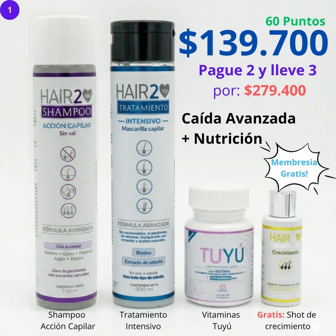 Rutina Capilar: Caída avanzada + Nutrición