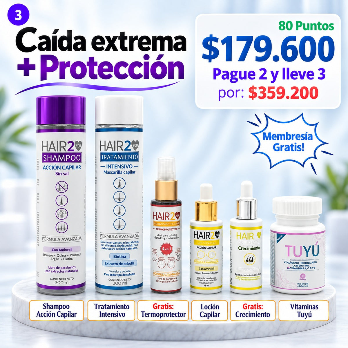 Rutina Capilar: Caída extrema + Reparación