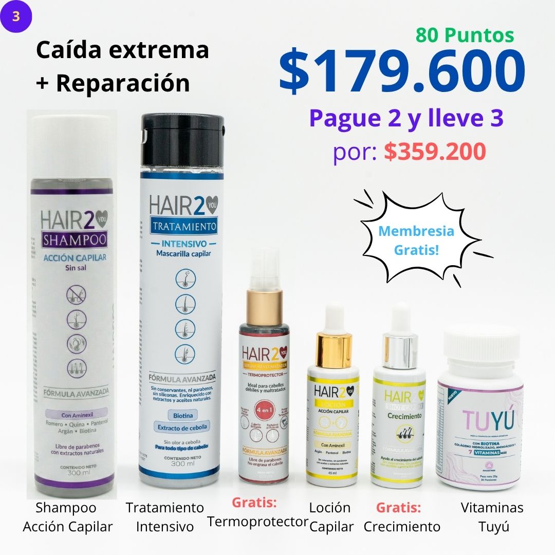 Rutina Capilar: Caída extrema + Reparación