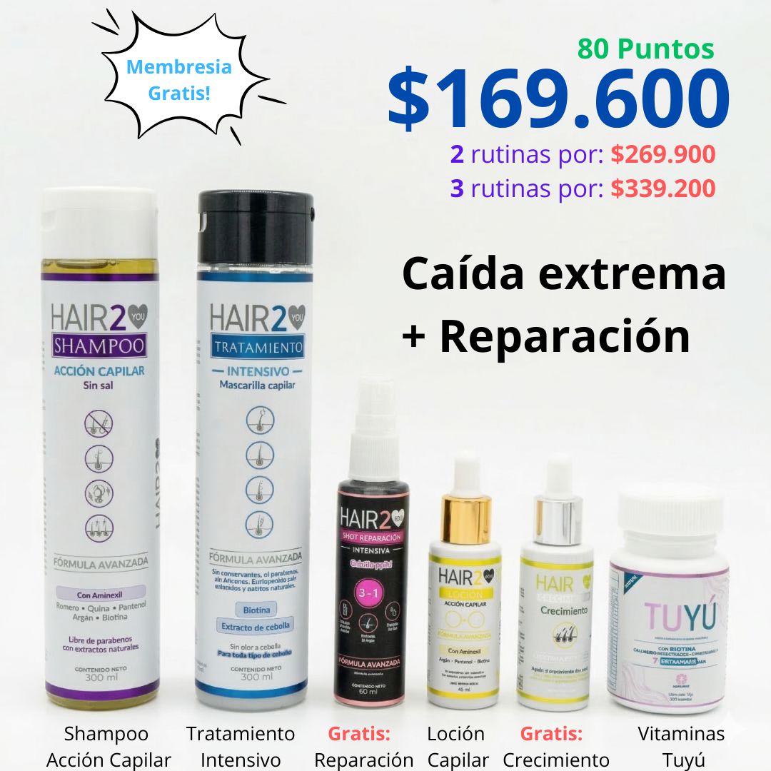 Rutina Capilar: Caída extrema + Reparación