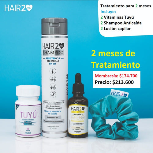 50% OFF en 2 Meses de tratamiento Vitaminas + Locion + Shampoo