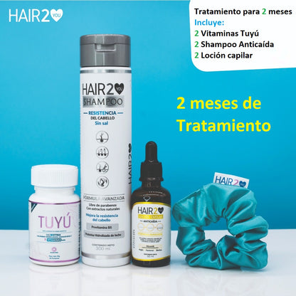 50% OFF en 2 Meses de tratamiento Vitaminas + Locion + Shampoo