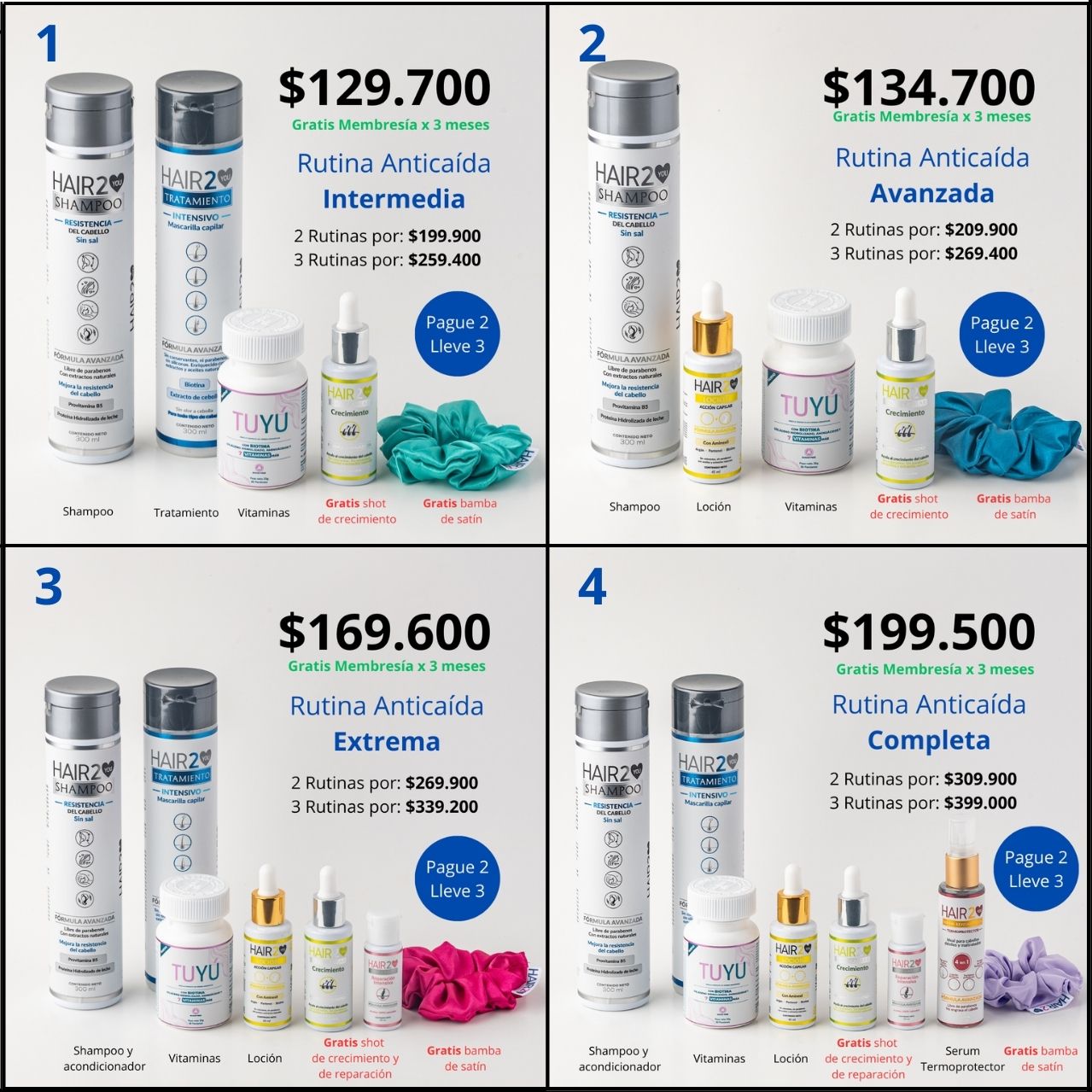 Rutina Anticaída Intermedia - Paga 2 y Lleva 3