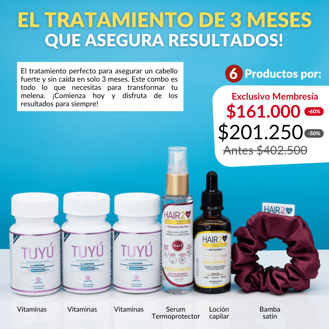 3 Vitaminas Tuyú + Loción capilar + Serum termoprotector