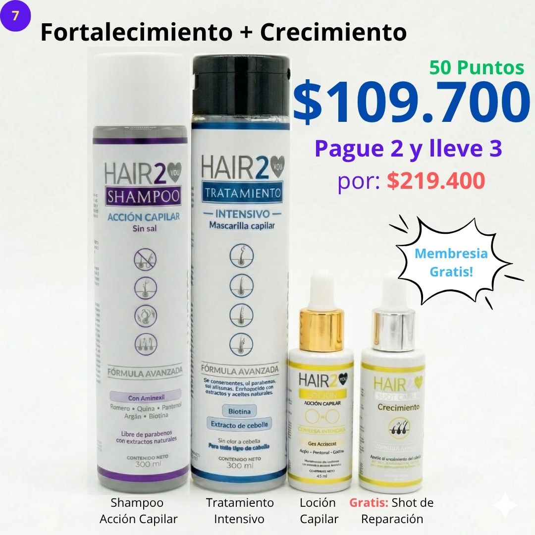 Rutina Capilar: Fortalecimiento + Crecimiento