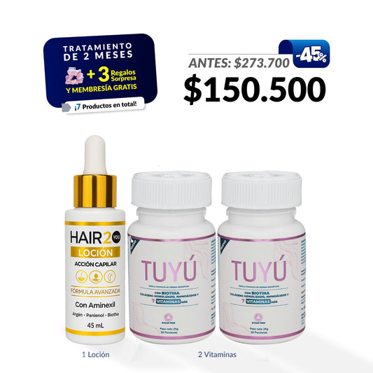 - 2 Vitaminas Tuyú + Loción capilar