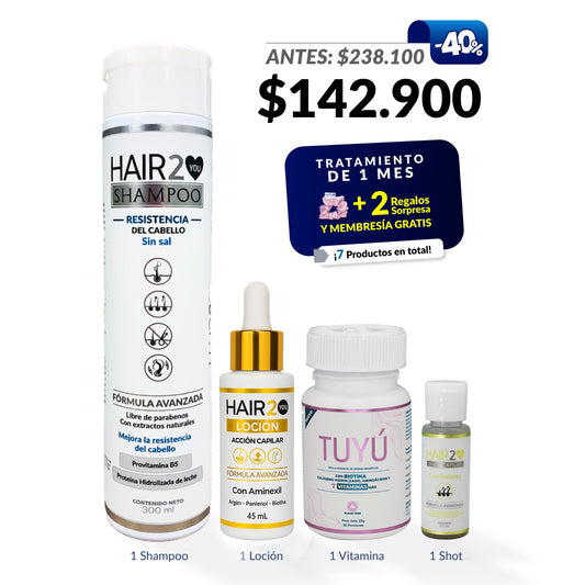 Vitaminas Tuyú + Shampoo Resistencia + Loción capilar
