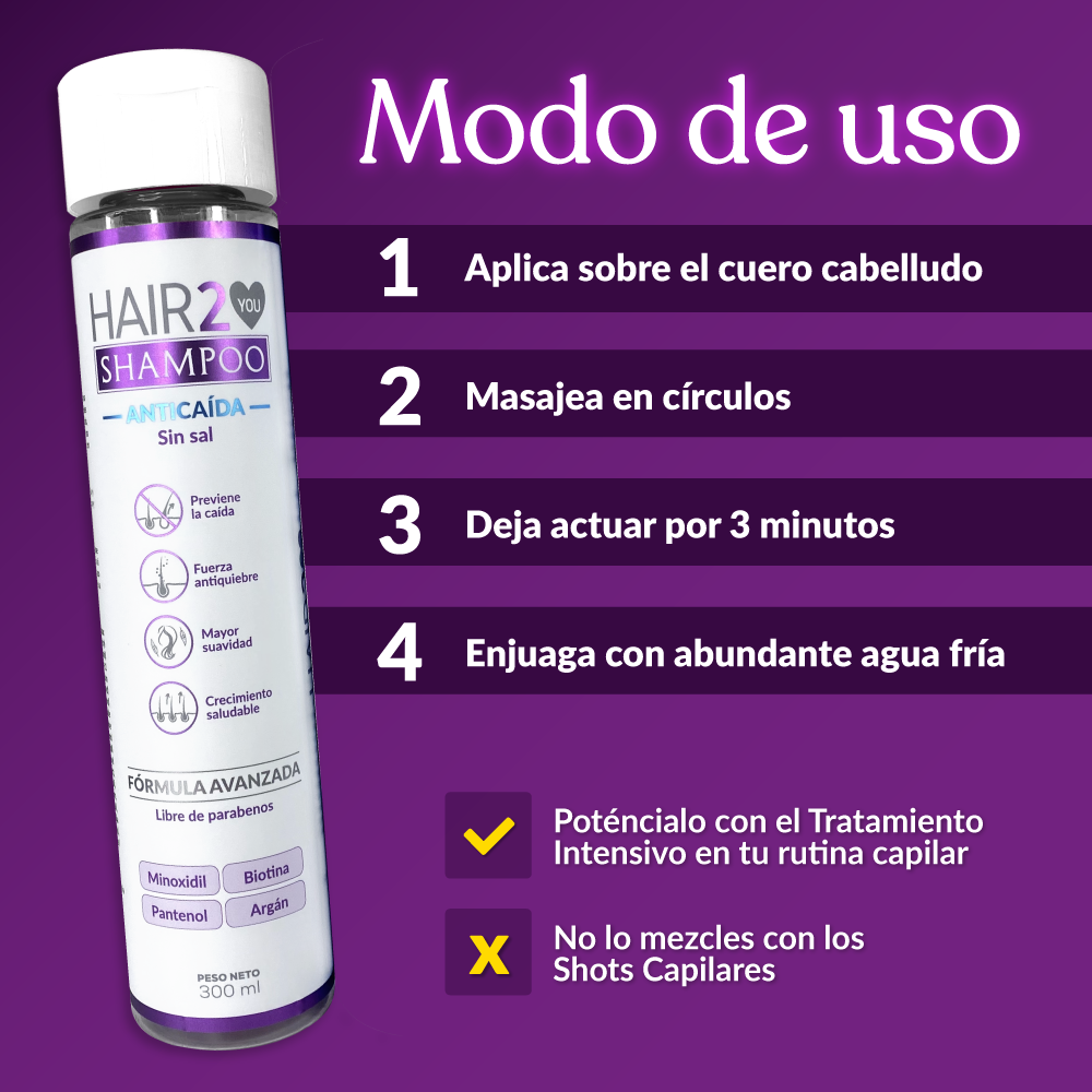 50% NUEVAS Vitaminas Tuyú + Shampoo Anti-Caida + Serum Termoprotector + Tratamiento nutritivo