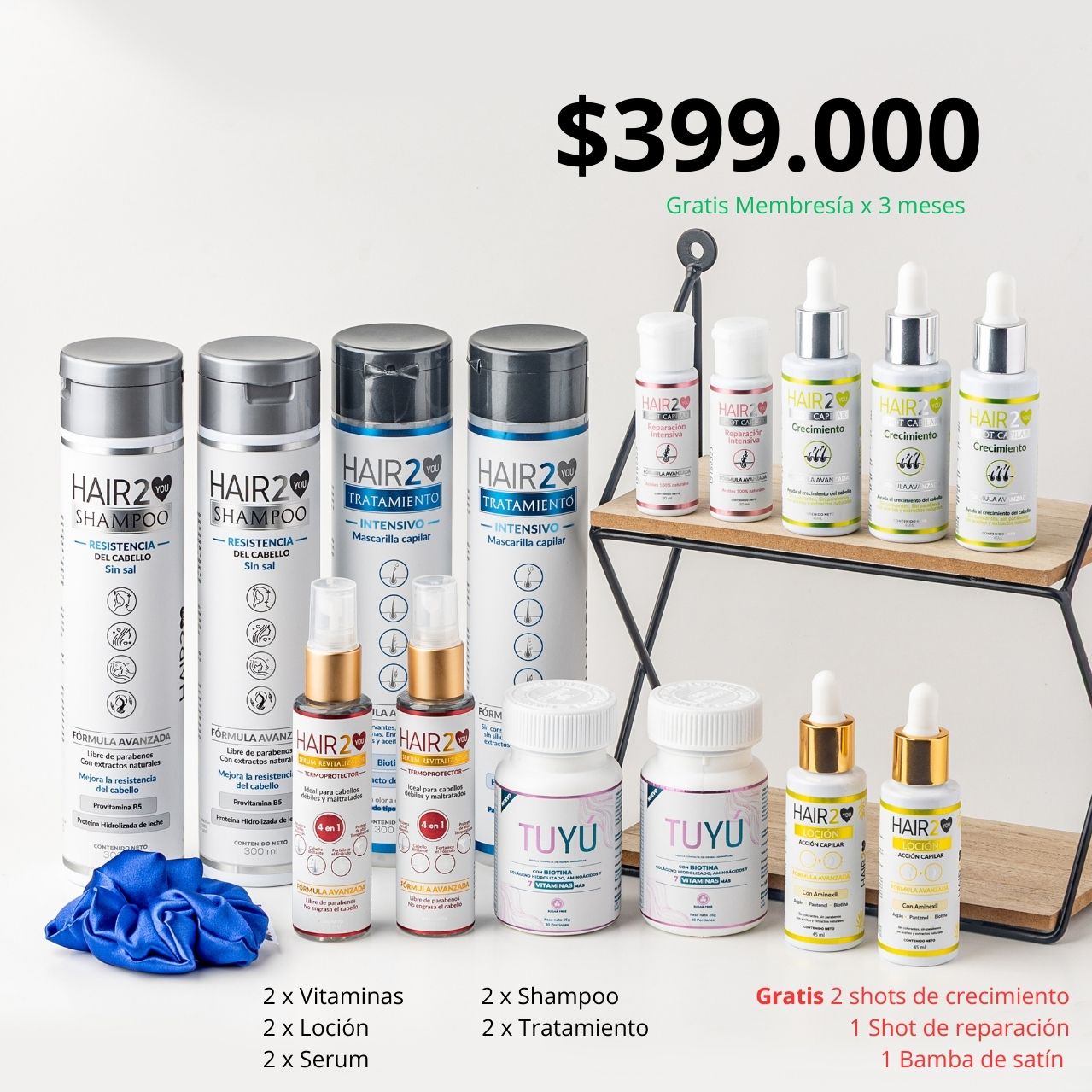 2 meses de Rutina Anticaída Completa