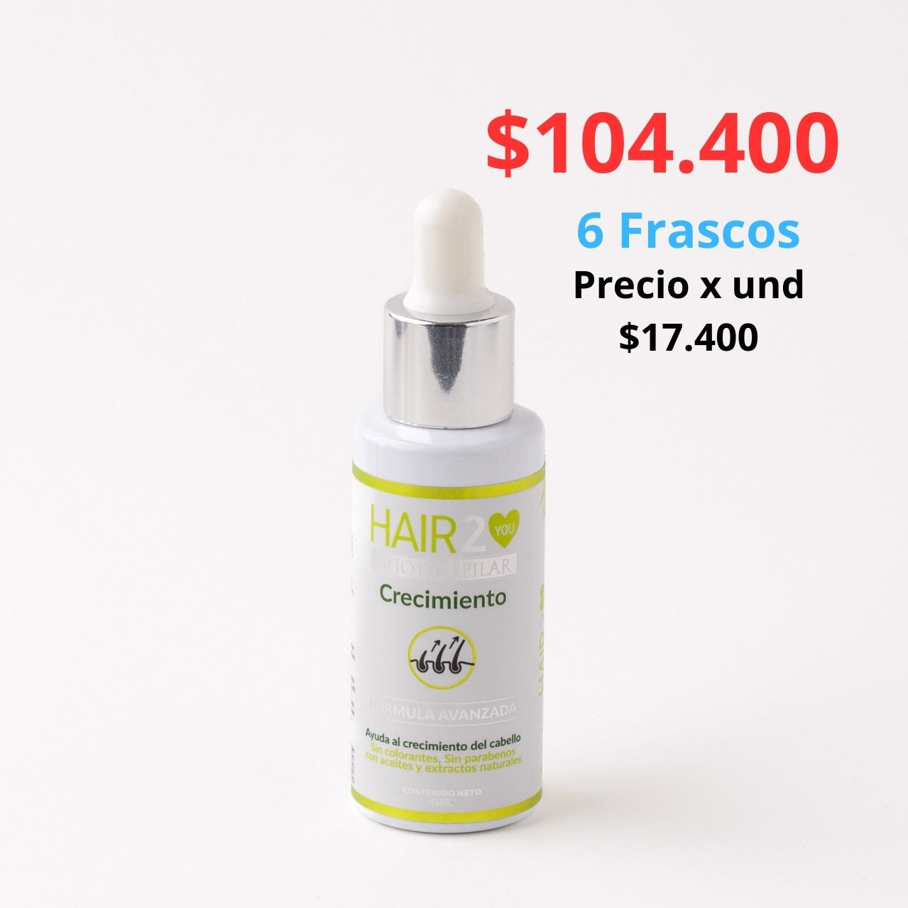 6 Shot de Crecimiento Acelerado - Paquete mayorista x 6und