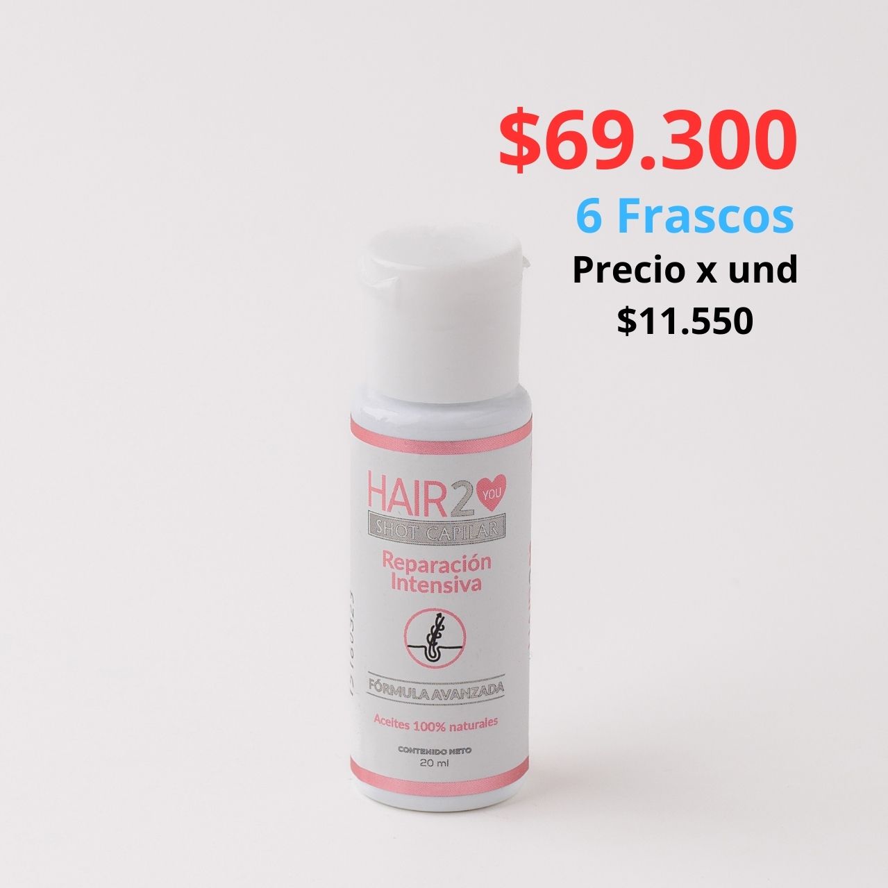 6 Shot de Reparación Intensiva - Paquete mayorista x 6 unds