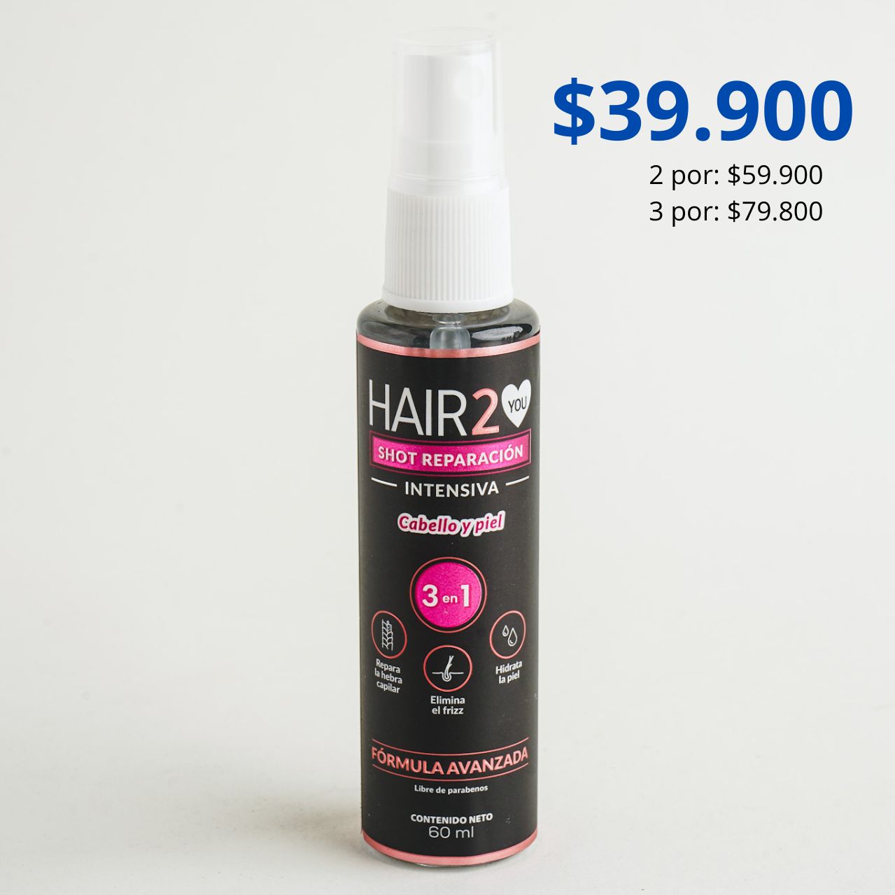 Shot Reparación Intensiva 3 en 1 – Cabello y Piel