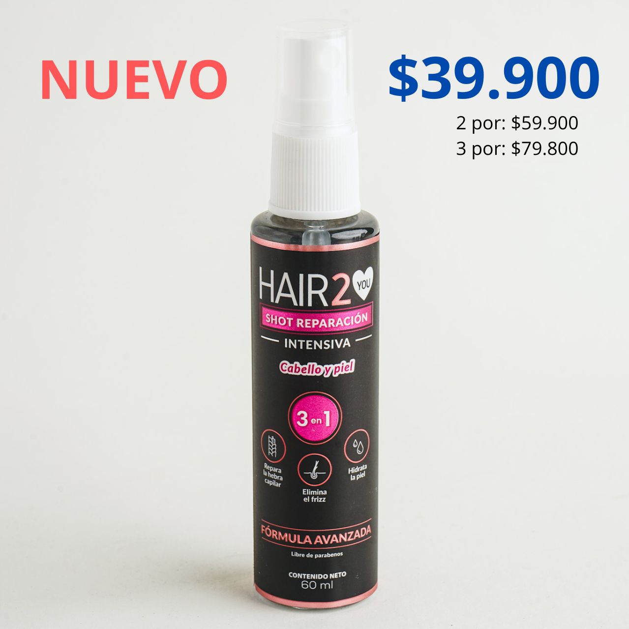 Shot Reparación Intensiva 3 en 1 – Cabello y Piel