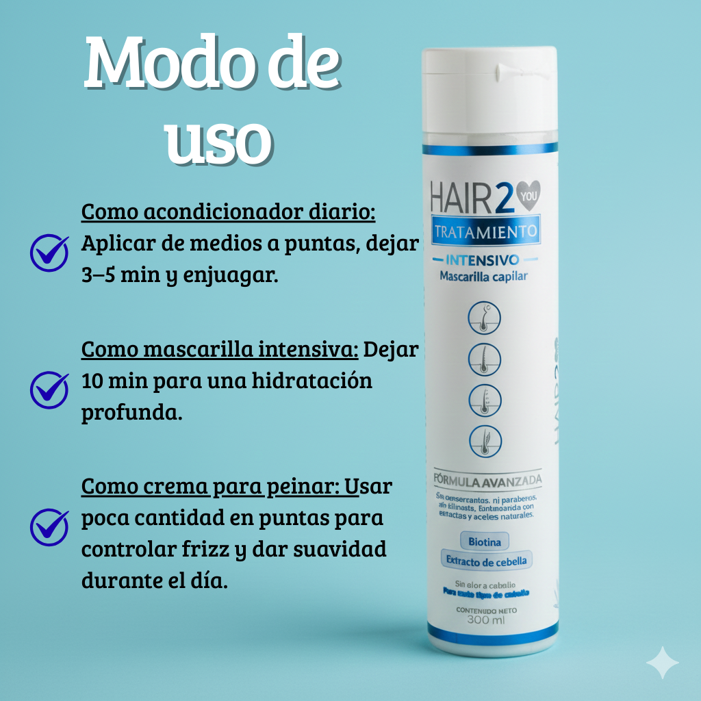 Shampoo GRATIS + Vitaminas Tuyú + Tratamiento Intensivo