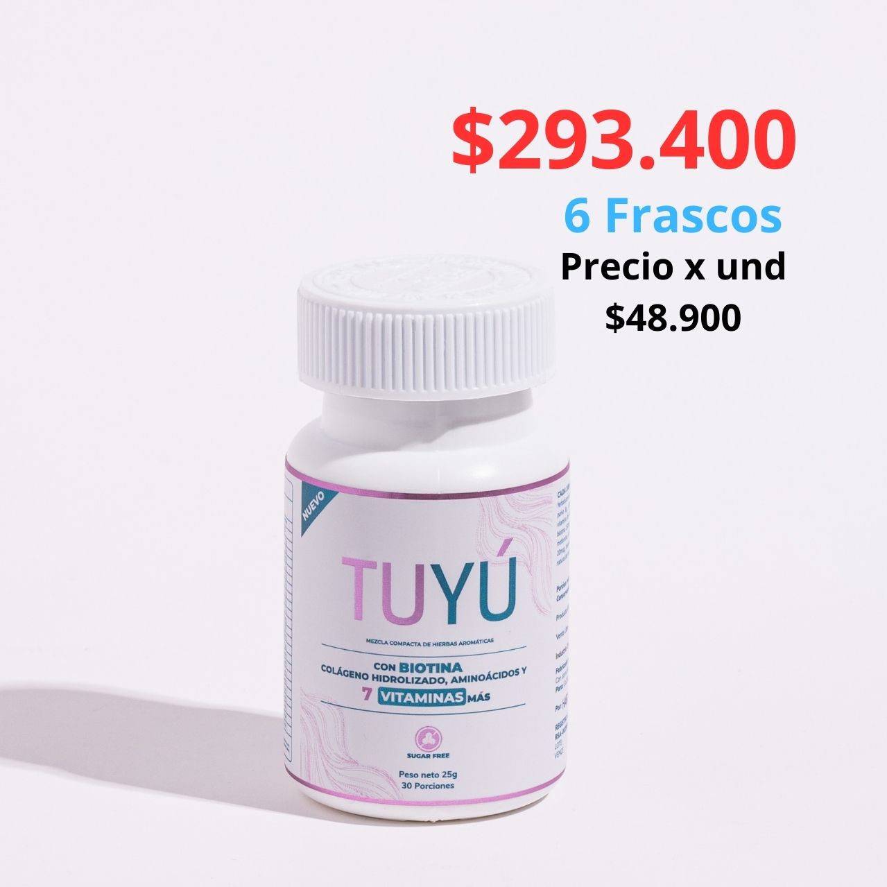 6 Vitaminas Tuyú - Paquete mayorista x 6 unds