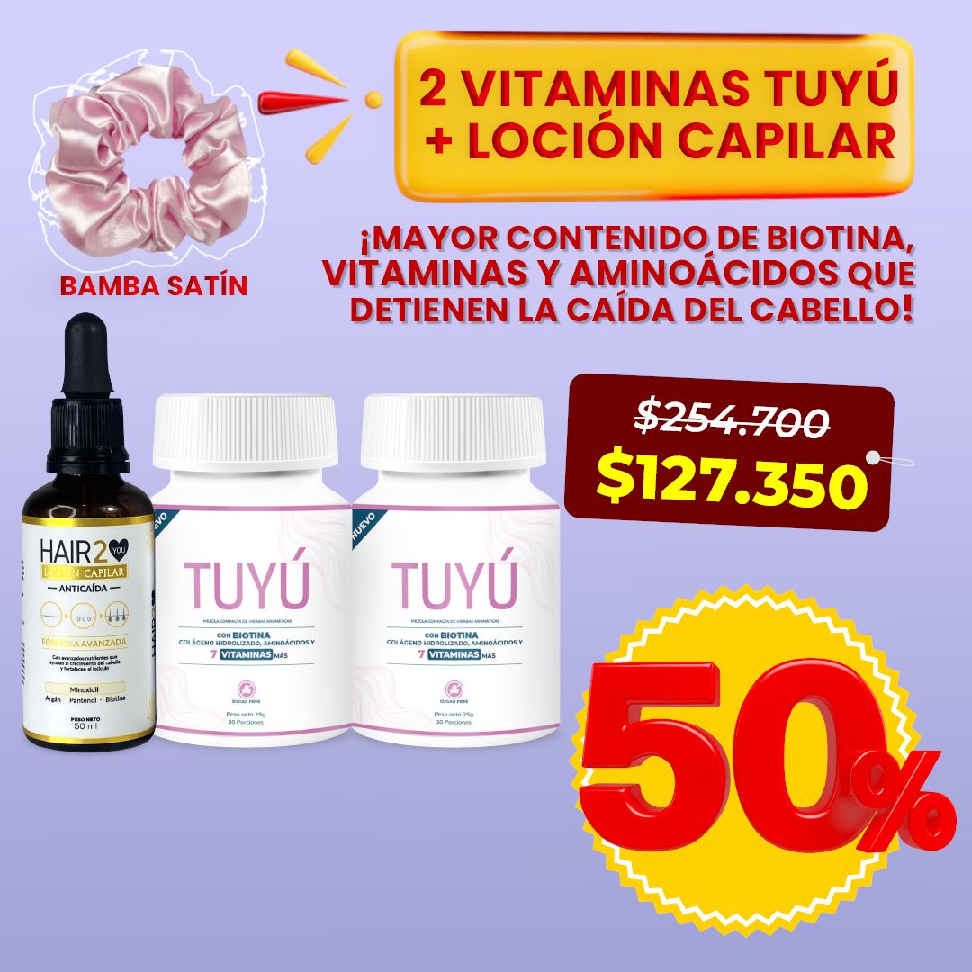 - 2 Vitaminas Tuyú + Loción capilar