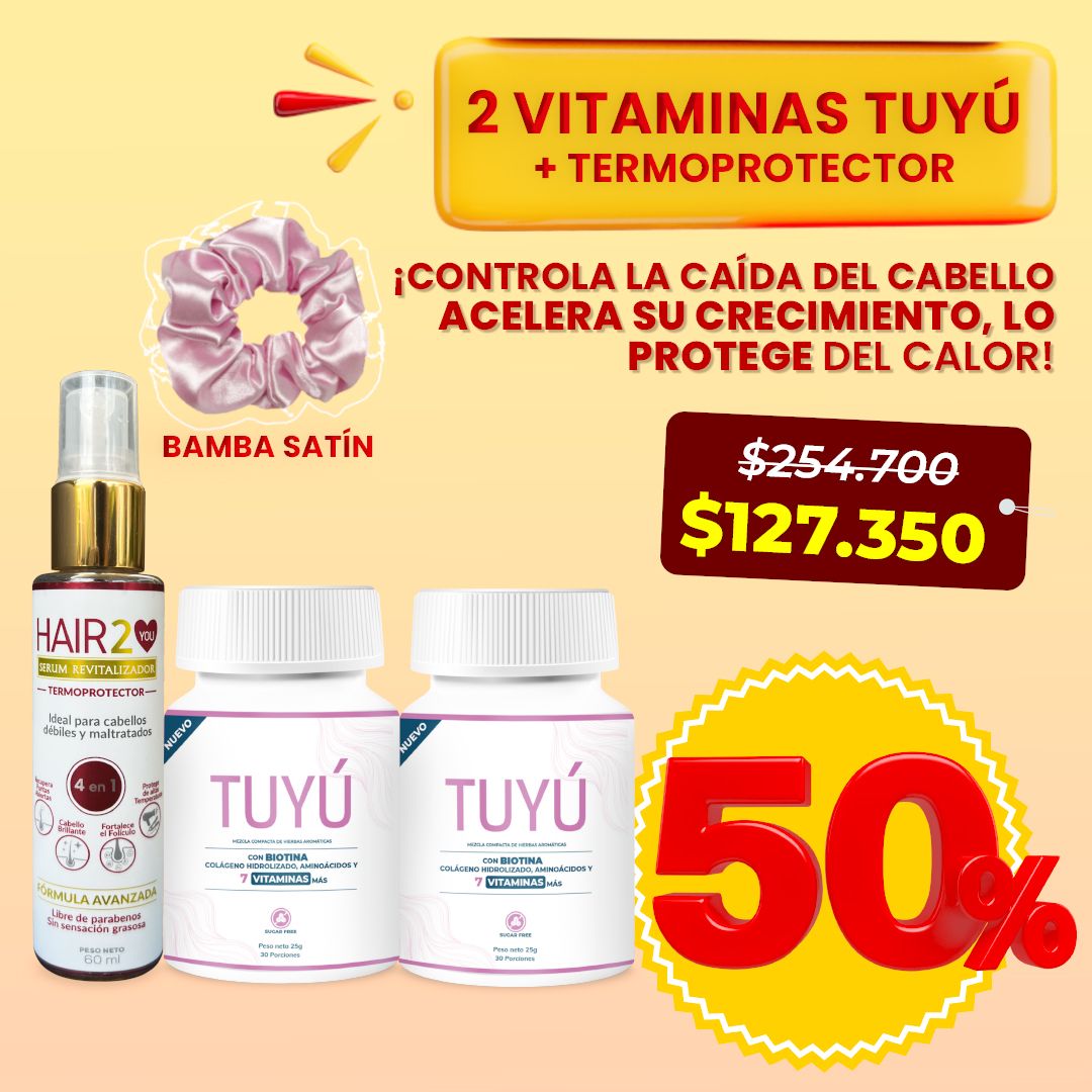 - 2 Vitaminas Tuyú y Serum Termoprotector