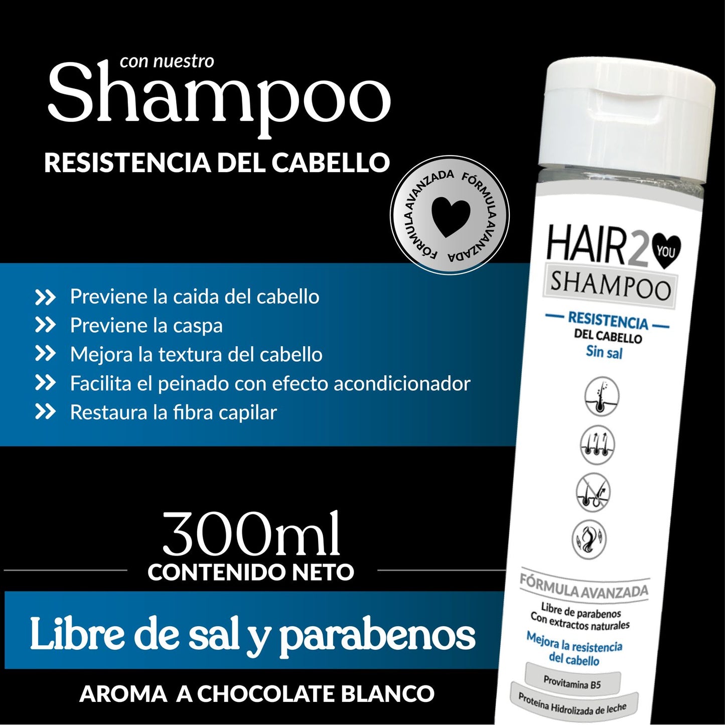 - Vitaminas Tuyú + Shampoo Anti-Caída Resistencia + Loción capilar + Tratamiento nutritivo + Serum Termoprotector