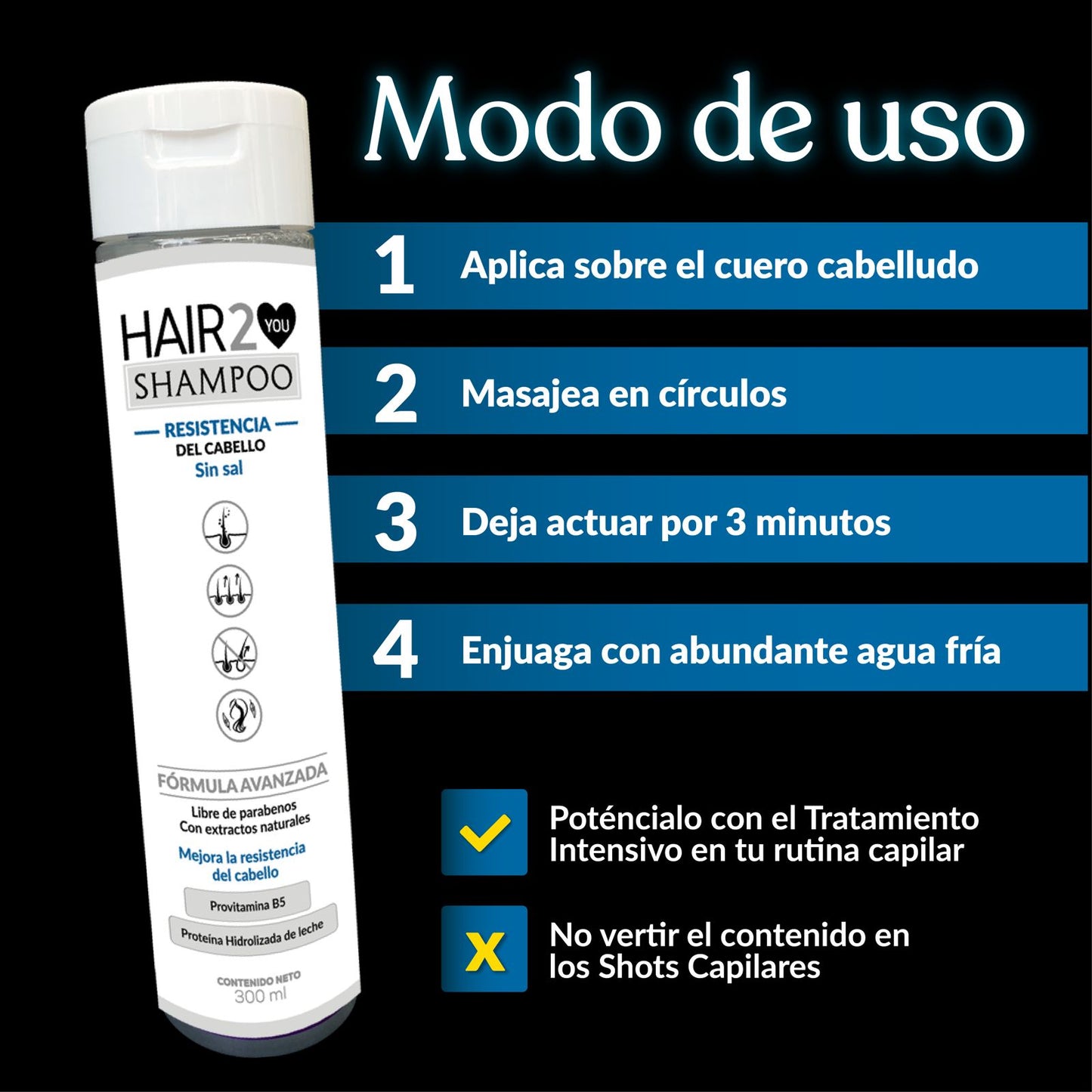 2 Vitaminas Tuyú + Shampoo Resistencia Anti-caída Sin sal