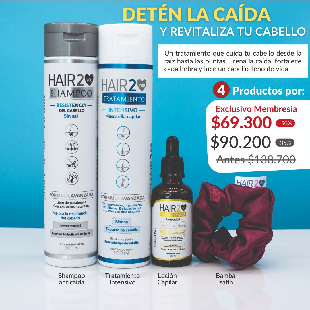 Loción capilar + Shampoo Anti-Caída Resistencia + Tratamiento Nutritivo