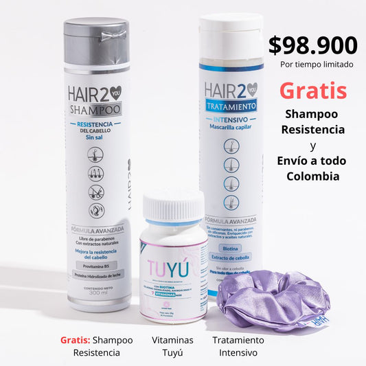 Shampoo GRATIS + Vitaminas Tuyú + Tratamiento Intensivo