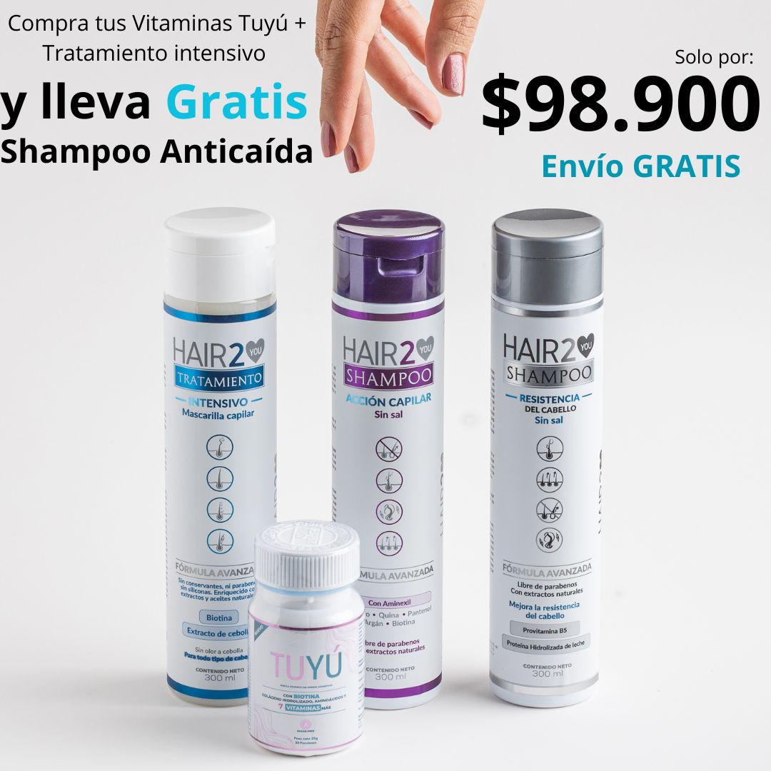 Shampoo GRATIS + Vitaminas Tuyú + Tratamiento Intensivo